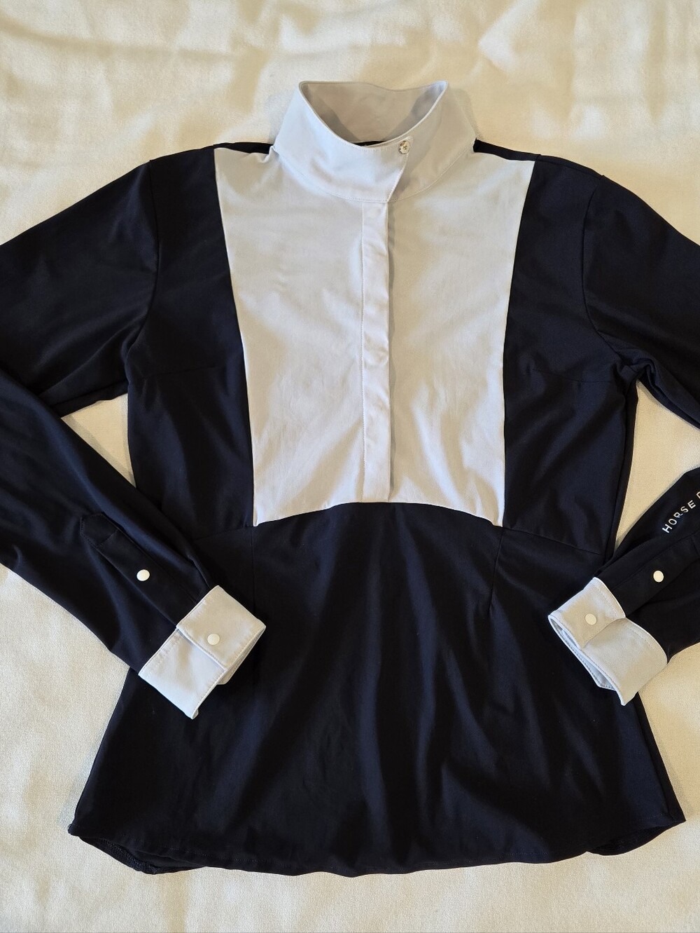 Women’s Horse Pilot Long Sleeve Horseback Riding Show Shirt Size Medium